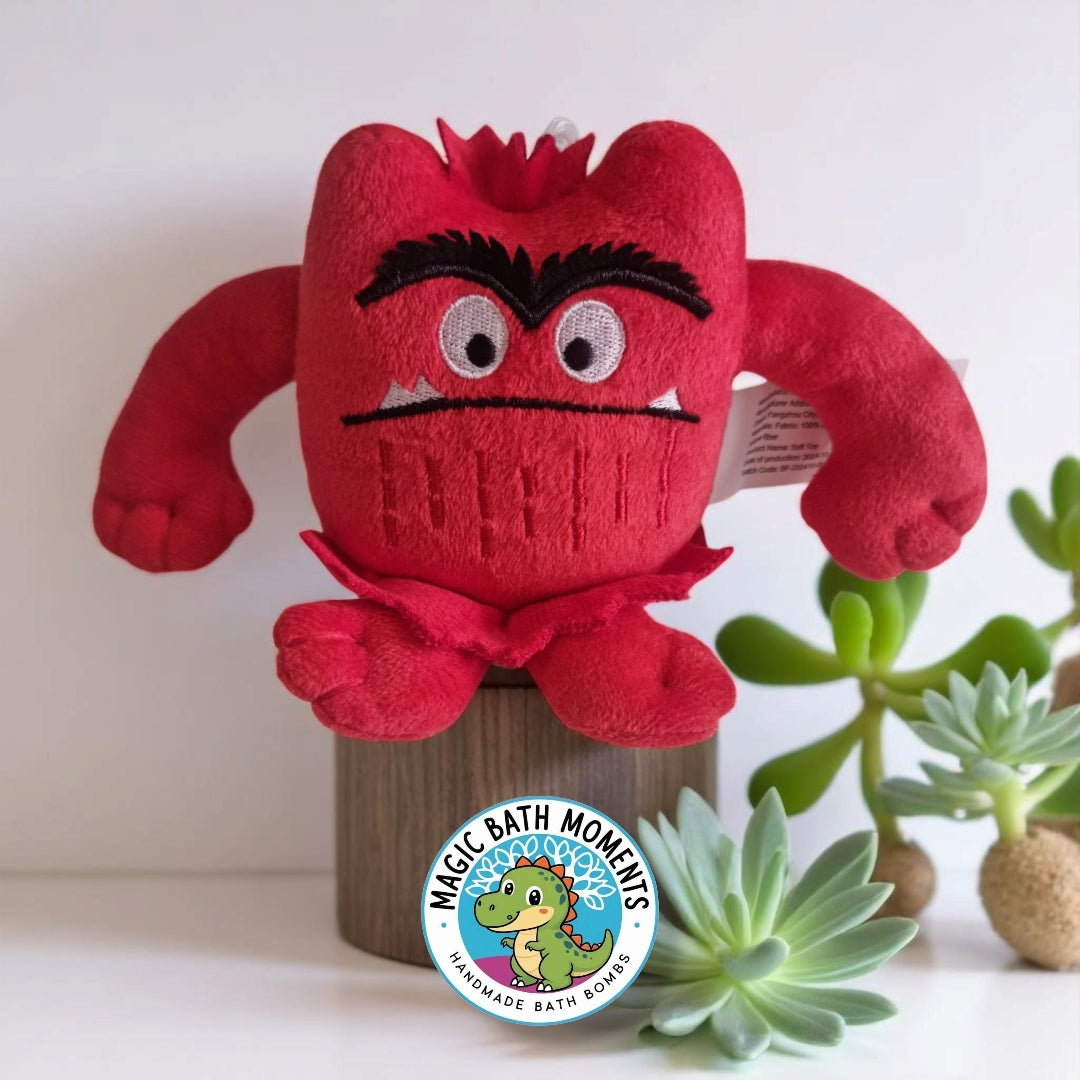 Angry Color Monster – Burgundy Bath Bomb with Inside Out Surprise Toy