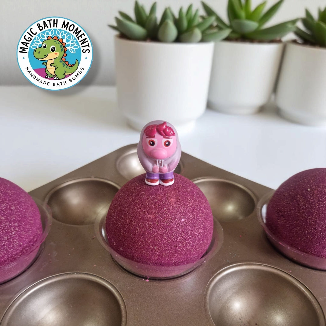 Burgundy Embarrassment Bath Bomb – Emotional Learning & Bath Play with Surprise Toy