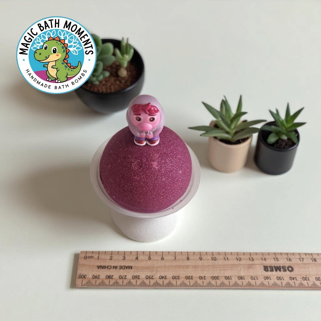 Burgundy Embarrassment Bath Bomb – Emotional Learning & Bath Play with Surprise Toy