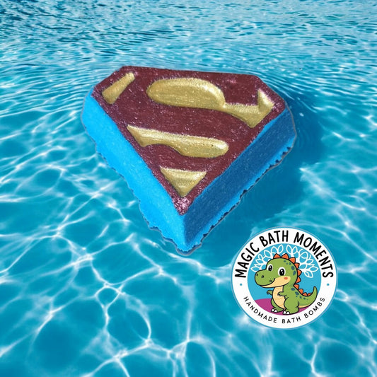 Super Fizz Hero Bath Bomb – Surprise Toy Inside | Cotton Candy Scent | Handmade for Kids