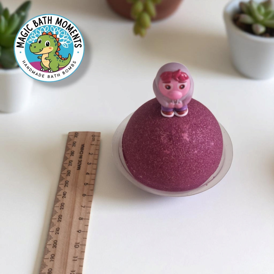Burgundy Embarrassment Bath Bomb – Emotional Learning & Bath Play with Surprise Toy