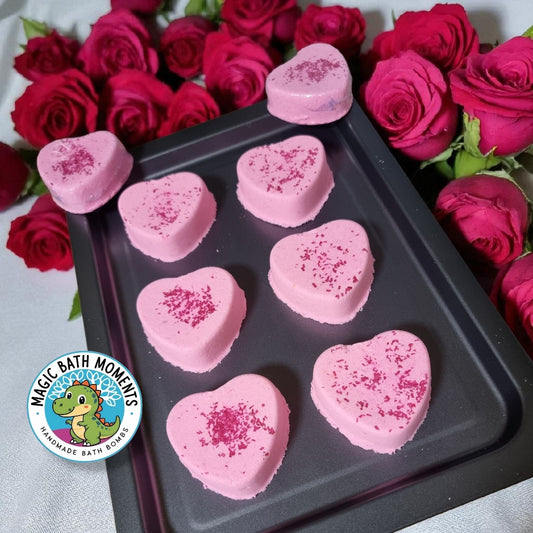 Pink Love Heart Bath Bomb – Romantic Handmade Gift with Epsom Salt