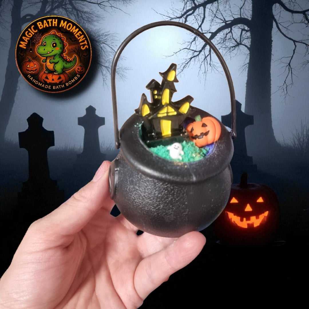 Magic Potion Cauldrons™ – Halloween Bath Dust Fizz with Surprise Toy | Witch Cauldron Bath Bomb for Kids & Adults